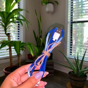Handmade Blue Apple Charger